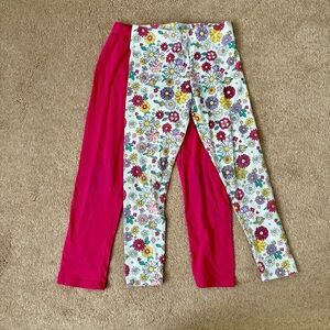 Floral and Pink Kids Leggings
